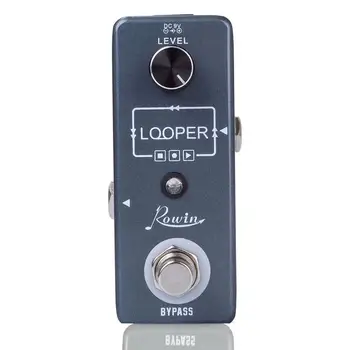 Rowin LEF-332 Gitara Looper Pedál Digitálne Looper Účinok Pedále Pre Elektrické Gitary, Basy, 10 Min Čas Nahrávania