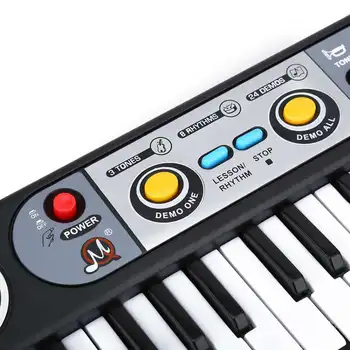 37 Kľúče Dieťa Orgán Elektrický Klavír, Digitálne Hudobné Elektronických Klávesových Hudobných Nástrojov S Mini Mikrofón Pre Deti Learni