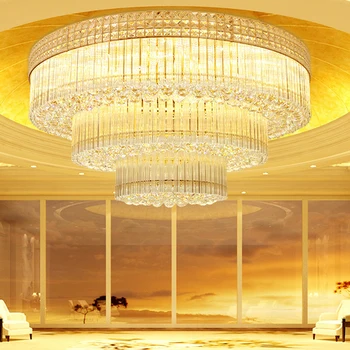 Americký Crystal Stropné Svietidlá Svietidlá LED Zlato Stropné Svetlá Kolo Obývacia Izba, Domáce Vnútorné Osvetlenie 3 Bielej Farby Stmievateľné