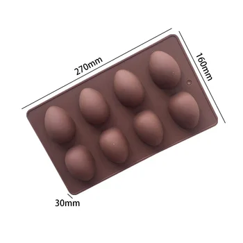 8 Jamiek Veľkonočné Vajíčka Silikónové Čokoláda Formy Mydlo Forme Candy Bar Cake Zdobenie Formy Želé Fondant Formy Kuchyňa Accesorries