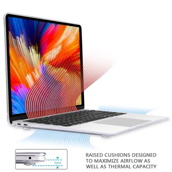 Plastové Jasné, Hard Shell Kryt pre MacBook Air 2020 A2337 A2179 Pro Retina 11 12 13 15 16 palcový Dotykový panel A2141 A2338 A2289 Prípade