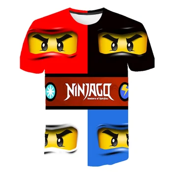 Nové Letné 2021 3D Vytlačené Lego Ninja Deti T-shirt Kostým Anime Deti, Chlapci a Dievčatá 4-14 Ninja Kostým bežné T-shirt