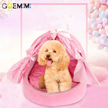 2020 Nové Šteniatko-Psík Krásnom Dome Roztomilý Princezná Posteľ Mäkké Pohodlné Vhodné Mačka, Pes Posteľ špičkovej Kvality Malý pes Posteľ