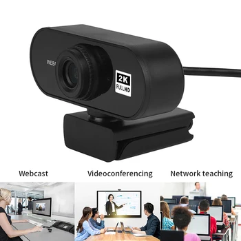 Manuálne Zaostrenie 2K, HD Webkamera Vstavaný Mikrofón High-end videokamera Periférnych zariadení Web Kamera Na počítač PC, Notebook