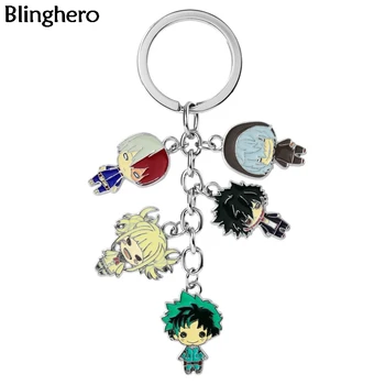 Blinghero Anime Hrdina Kovový Prívesok Keychain prívesok na Osobnosť Keyring Kľúča Držiteľa Darček BH0628