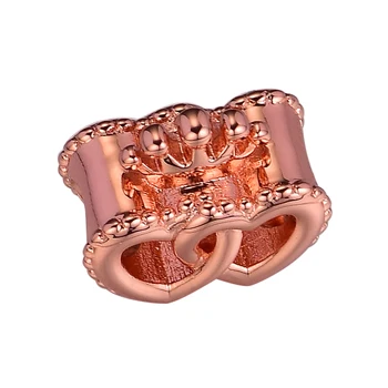 Spojené Regal Srdcia Kúzlo Hodí sa zobrazili kľúčové tlačidlá Rose Gold originálne Náramky Pre Ženy DIY Korálky Pre Šperky Robiť