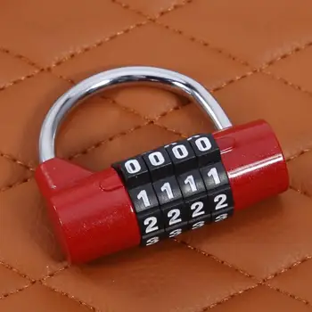 4 Dial-Miestne Číslo, ktoré Zmes Cestovné Bezpečnostná Bezpečne Kód, Password Lock Kombinácia Zámkom Zliatiny Zinku 4 Farby kódované zámok
