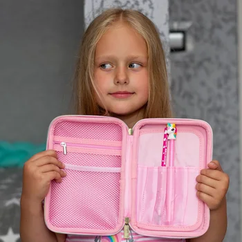 Nové jednorožec peračník školské dievča Nášivka výšivky materiál kawaii veľké pero boxs školské potreby krásne ceruzka Kozmetická taška