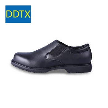 DDTX Mužov Práce Kožené Topánky SRC Anti-slip EH Izolácie Kuchár topánky Formálne Šaty, Topánky Čierne