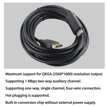 5 Metrov Prenosné DisplayPort DP na kompatibilný s HDMI Adaptér, Kábel, Display Port Converter Adaptér pre Mac Macbook Pro Vzduchu