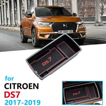 Auto Organizátor Príslušenstvo pre Citroen DS7 DS 7 2017 2018 2019 Opierke Úložný Box Zakladanie Upratovanie, Mince box krabica Nálepky