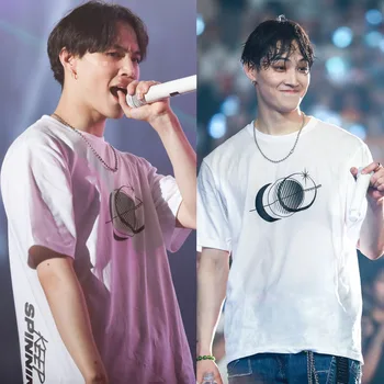 Kpop got7 world tour udržať spinning koncert rovnaké tlač tričko unisex móda lete o krk krátky rukáv t-shirt
