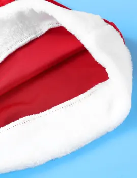 Dámske Femme Velvet Vianočné Cosplay Party Zdobiť Santa Kostýmy, hranie rolí Biela Flanelové Výbava Mini Šaty s Klobúkom