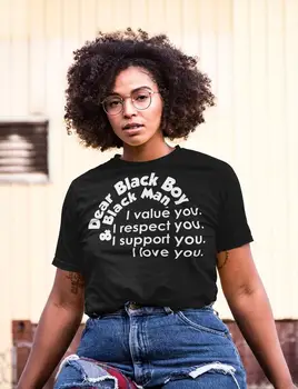 Vážení Black Boy a čierny muž, ktorého som volue si vážiť black live ohľadu na to, tričko ženy móda unisex bavlna tees citát top M274