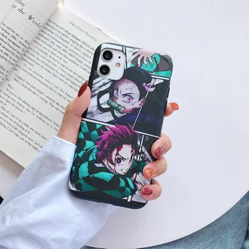 Najnovšie Japonsko Démon Vrah puzdro pre iphone 11 pro 6 6 7 8 plus X XR XS Max telefón prípadoch Anime Kimetsu č Yaiba TPU kryt Coque