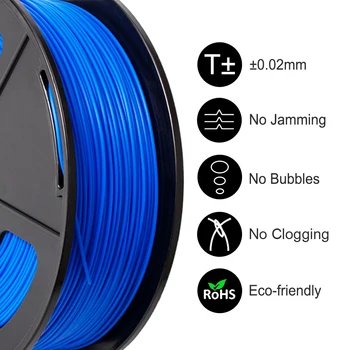 Enotepad CHKO Modrá Pre 3D Tlačiarne Vlákna 1kg/2.2 lbs Tolerancia +-0.02MM1.75mm pre 3DPrinter Plast eco-friendly Rýchle Dodanie