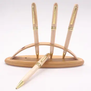 Vianočné prírodné drevené boutique guľôčkové pero prípade prispôsobiteľné LOGO drevené pero prípade nastavte