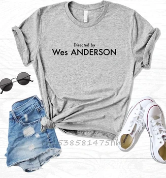 Réžia: Wes Anderson Tlač Ženy Tričko Organické Bavlnené Tričko Pre Lady Dievča, Žena, T-Shirts Grafický Hornej Tee Prispôsobiť Iny