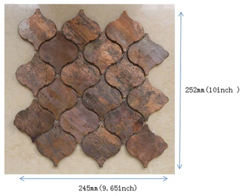 Starožitný Svietidla kovu, Medi mozaiky mosadz dlaždice pre kuchynské nástenné dekorácie
