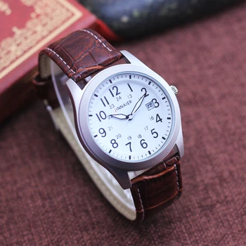 2018 nové mužov, chlapcov módne kože kompletný kalendár quartz náramkové hodinky v pohode gentleman business elektronické hodinky bežné hodiny