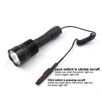 1600lm Cree XP-L HI V3 LED Baterka Lov Baterka C12 Pochodeň, Svetlo Lampy+Diaľkové prepínanie+Zbraň mount+Puzdro+Nabíjačka+Zelený Objektív