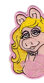10 KS Módne Nový Dizajn Muppets Miss Piggy Cartoon Vyšívané Dievčatá Žehlička Na Nášivka Patch VÝŠIVKY