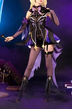 Anime! Genshin Vplyv Fischl Hra Vyhovovali Lolita Fialová Jednotné Cosplay Kostým Halloween Karneval Party Oblečenie Pre Ženy 2020 NOVÉ