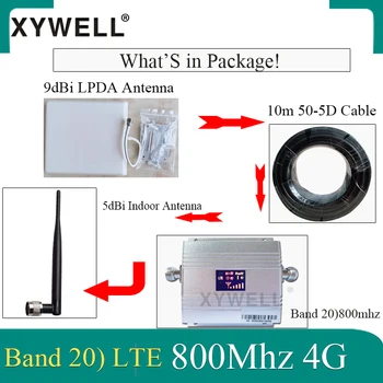 Európa 4G signál Booster Band 20 LTE 800MHz Mobilný Signál Booster 4g Mobilný telefón Zosilňovač 4G opakovač signálu celulárnej siete 4g anténa