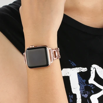 Luxusná Nerezová Oceľ odkaz band náramok pre apple hodinky Série 1 2 3 kapela iwatch nerezová oceľ remienok 38mm 42mm s adaptérom