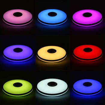 100W WiFi Moderné RGB LED Stropné svietidlo Domov Osvetlenie APLIKÁCIU bluetooth Hudby Svetlo Spálňa Lampa Smart Strop Žiarovka+Diaľkové Ovládanie