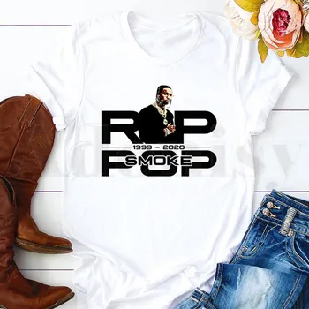 Pop Dymu, ktoré Spĺňajú Woo Rapper Hudby Ženy Tričko Cartoon Tričko Harajuku Žena Krátke Sleeve T-shirt Letné Oblečenie