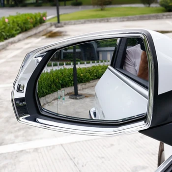 CARMANGO Auto Príslušenstvo Chrome Bočné Spätné Zrkadlo Clonu Chránič Kryt Rámu Nálepky, Dekorácie pre Audi Q5 FY 2017-2020