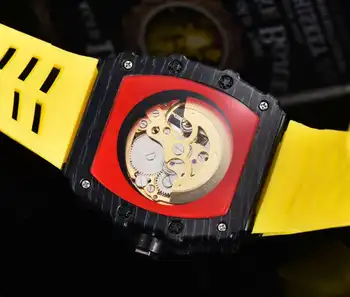 RM pánske Hodinky Top Značky Luxusné Zliatiny Prípade Tourbillon Automatické Mechanické Hodinky Muži Male Náramkové hodinky Mužov