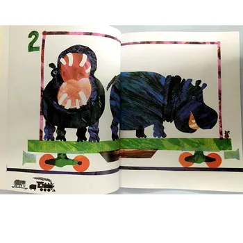 123 do Zoo Eric Carle Vzdelávacie anglický Obrázkové Knihy, Učenie Karty Príbeh Knihy Pre malé Deti Deťom Darčeky