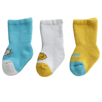 Warmom 3 Páry Jesenné A Zimné Nové Terry Pribrala Baby Ponožky Novorodenca Trubice Baby Ponožky Bavlna Detí Teplé Ponožky Pre 0-3Y