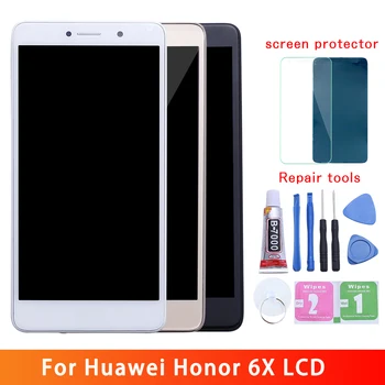 Originálne LCD Displej Pre Huawei Honor 6X MLD-L24 MLD-AL10 MLD-L21 MLD-L22 dotykový displej Digitalizátorom. Montážny Rám s Bezplatných Nástrojov