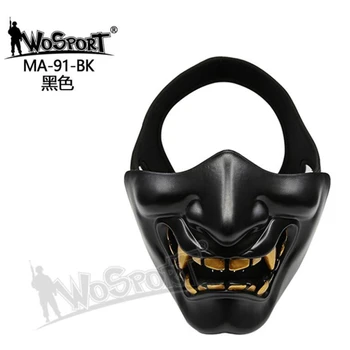 Nové Airsoft Paintball Maska Hannya Halloween Masky 8 Farieb Armády 2 BB Zbraň Paintball CS Hra Ochranný Lov Strany Prop Maska