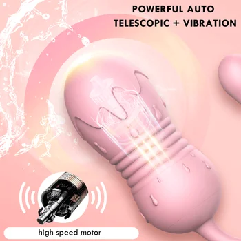 Teleskopická Vibrátor pre Ženy Vaginálne Loptu Diaľkové Ovládanie Vibračné Vajíčko Klitorálny Stimulátor G-bodu Masáž Bullet Vibrátor, Dildo