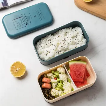 NOVÝ Double-Layer Prenosné Zdravé Materiál Lunch Box Plastový Veľká-Kapacita Študent, administratívny Pracovník, Mikrovlnná Riadu Foodbox