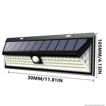 Solárne Lights118LED Stenu Slnečné Svetlo Vonkajšie Bezpečnostné Osvetlenie Nočného Vodeodolné IP65 Snímač Pohybu Detektor 1/2 KS