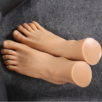 Simulácia mužské nohy formy obuvi model ľudského obrátený model hodvábne pančuchy krásne nohy lekárske akupunktúra maľovanie