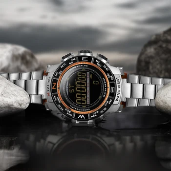 Vojenské Športové pánske Hodinky Digitálne Zobrazenie Nepremokavé Nerezovej Ocele Elektronické Hodiny Top Luxusné Značky LED Muž náramkové hodinky