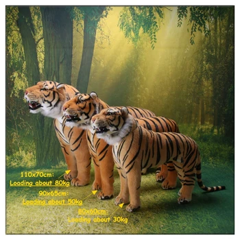 Realistické zvierat tiger plyšové hračky obrie simulácia zvieratá, bábiky pre deti jazdecké hračky výučby fotografie dekorácie, rekvizity