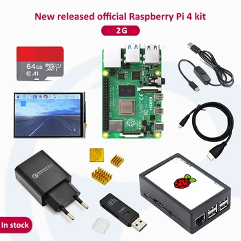Pôvodné Raspberry Pi 4 Model B 8G Starter Kit s vypínačom line Nabíjačku Adapte a 64 G TF karty