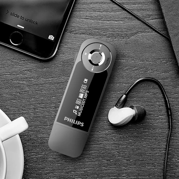 Philips 8GB Mini Klip Hudba MP3 Prehrávač S Obrazovkou Mini Klip Digitálne HIFi Mp3 Prehrávač s FM Rádio, USB SA1208