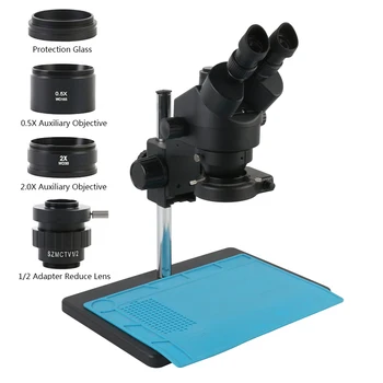 3.5 X-90X Kontinuálne Zoom, Stereo Mikroskopom trinokulárny kyowa + 0.5 X, 2X Pomocné Cieľ Objektív C Mount Adaptér SZMCTV 1/2