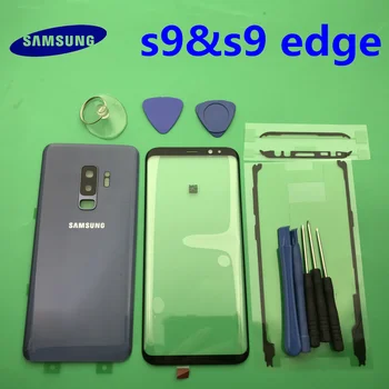Pôvodný pre Samsung Galaxy S9 G960 S9 plus G965 Zadný Kryt Batérie Dvere Späť na Bývanie s ucho Fotoaparát Predné Sklo Krycie Sklo