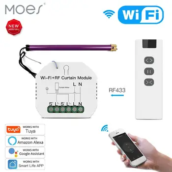 WiFi RF Smart Opony Modul Prepínača pre Elektrické rolety Motorových Tuya Bezdrôtové Diaľkové Ovládanie Práce s Alexa Domovská stránka Google