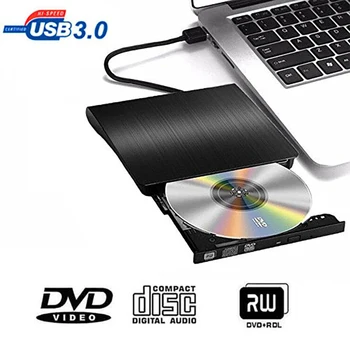 USB 3.0, DVD-RW, Externá Optická Mechanika Slim CD-ROM, Disku Reader DVD RW Napaľovačka diskov CD Writer pre Stolné PC, Notebook Tablet, DVD Prehrávač
