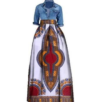 Dashiki Tlač 2020 Novinky Afriky Šaty pre Ženy Bazin Vosk Textílie Plus Veľkosť Afriky Oblečenie pre Ženy Sukne Ankara Šaty